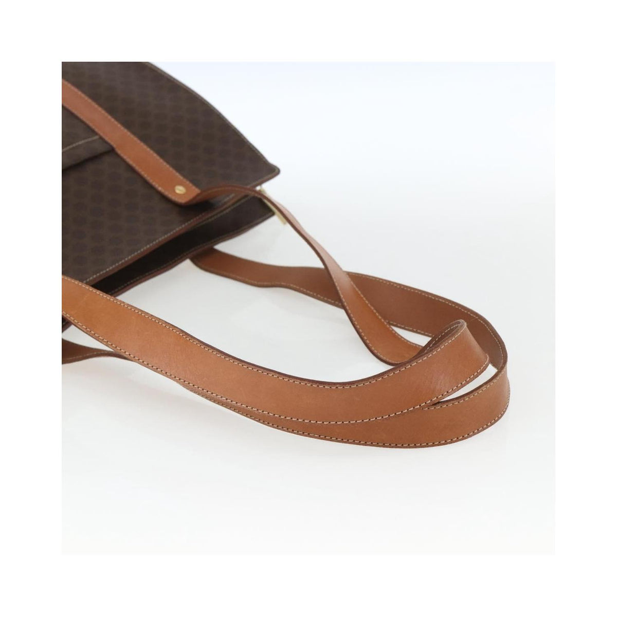 Cabas Celine Vintage Macadam Shopper Tote Toile - Marron