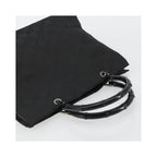Cabas Gucci Vintage Bamboo Handle Tote Toile - Noir