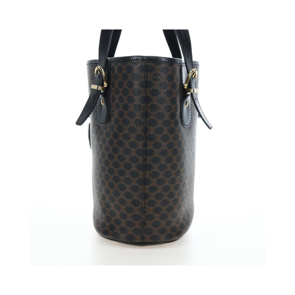 Sac Porté Épaule Celine C Macadam Tote Pvc - Noir