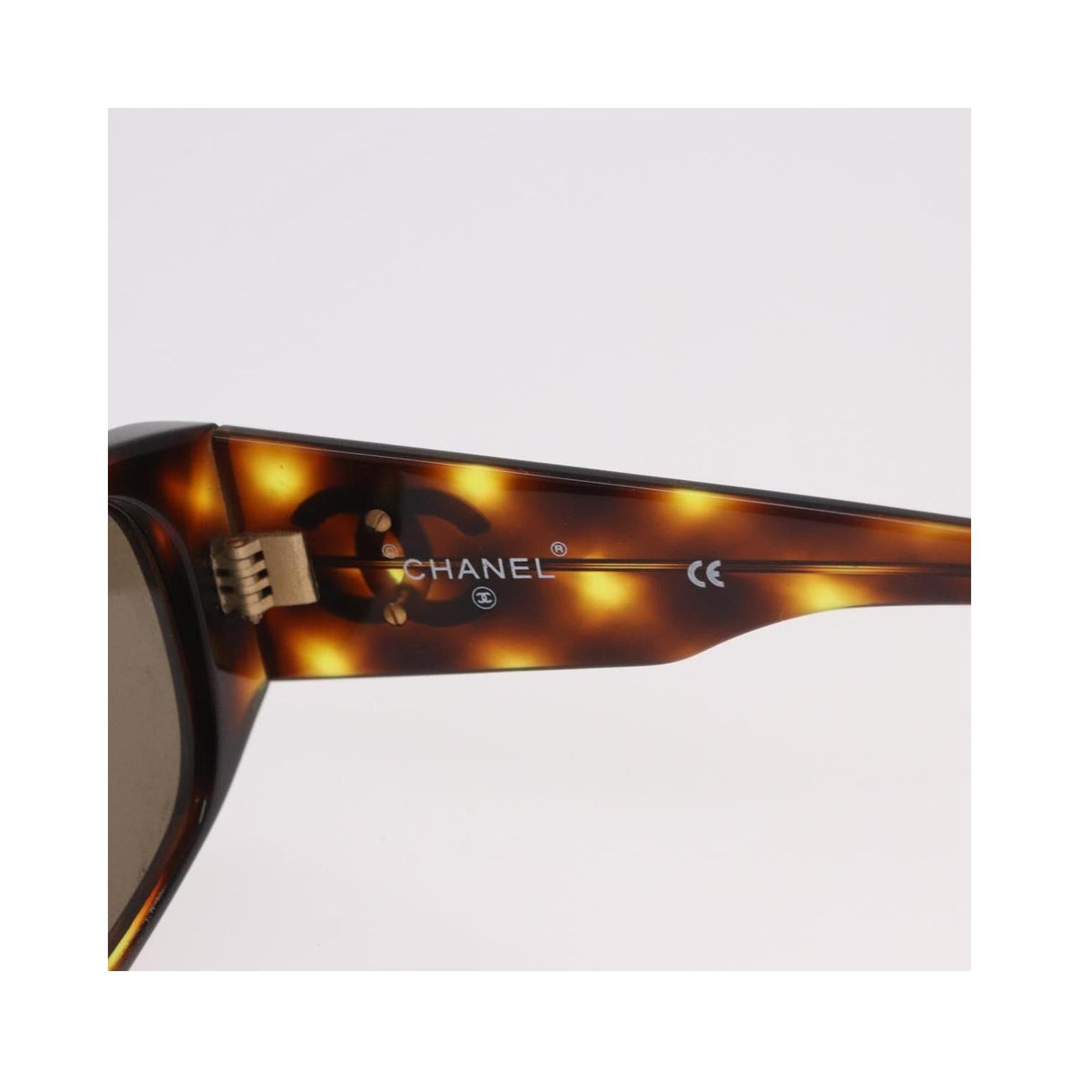 Lunettes De Soleil Chanel Logo Cc Plastic - Marron