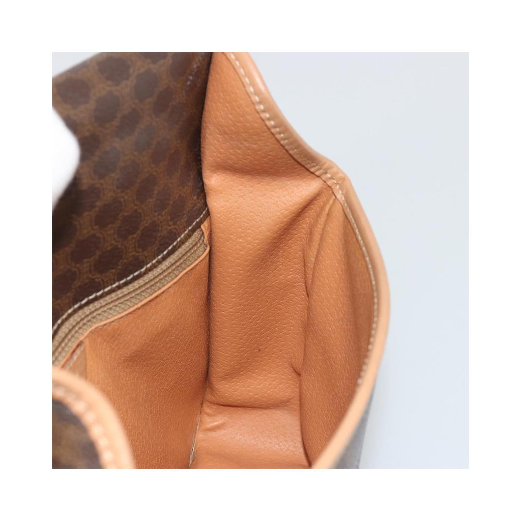 Sac Porté Épaule Celine Vintage Macadam Circle Logo Toile - Marron