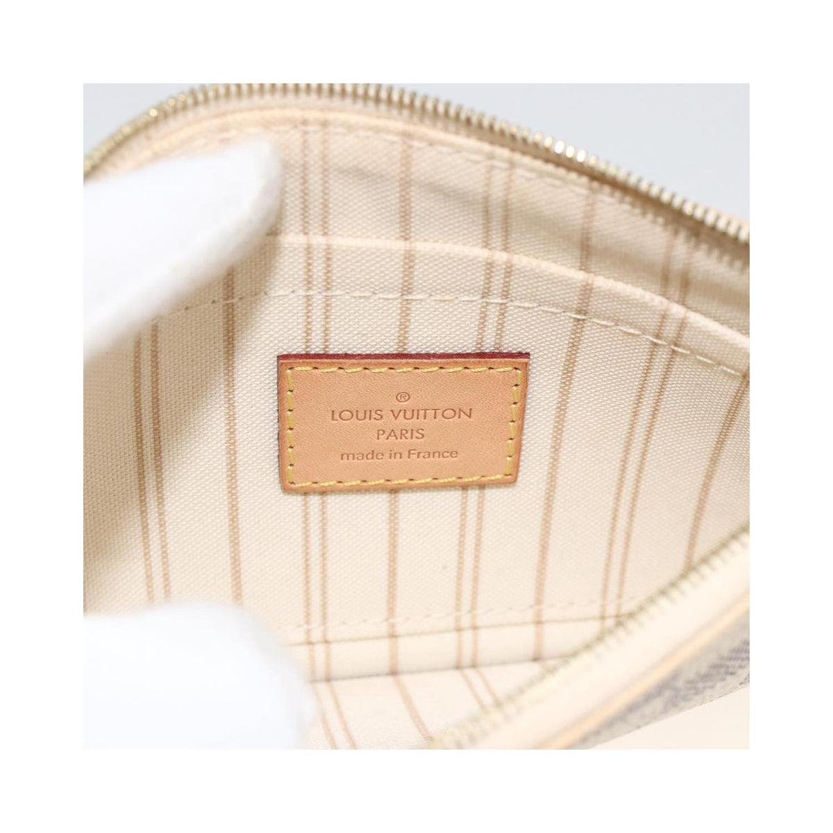 Pochette Louis Vuitton Neverfull Pochette Small Toile - Blanc