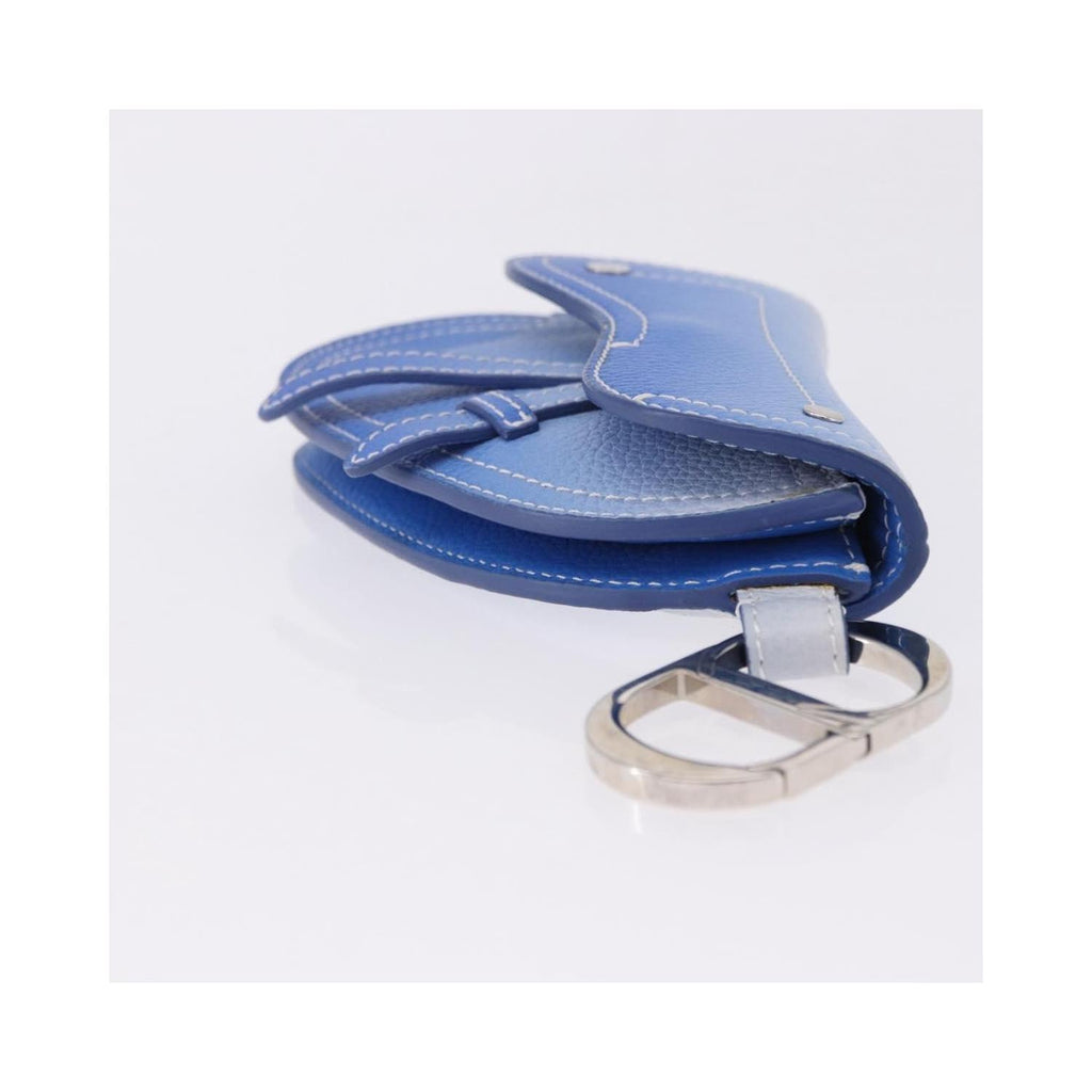 Pochette Christian Dior Saddle Wristlet Clutch Cuir - Bleu