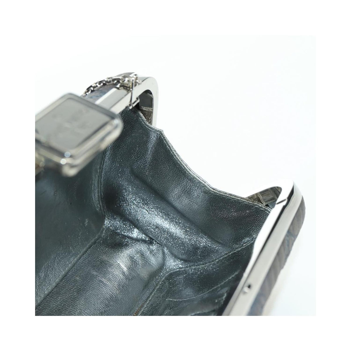 Pochette Louis Vuitton Motard Minaudiere Satin - Gris