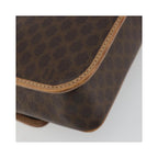 Sac Porté Épaule Celine Vintage Macadam Circle Logo Toile - Marron