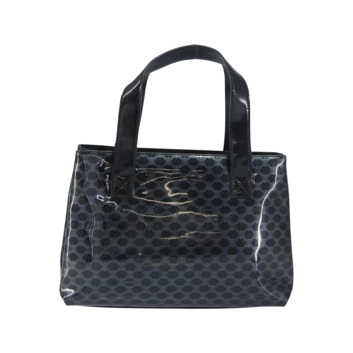 Cabas Celine Vintage Macadam Shopper Tote Plastic - Noir