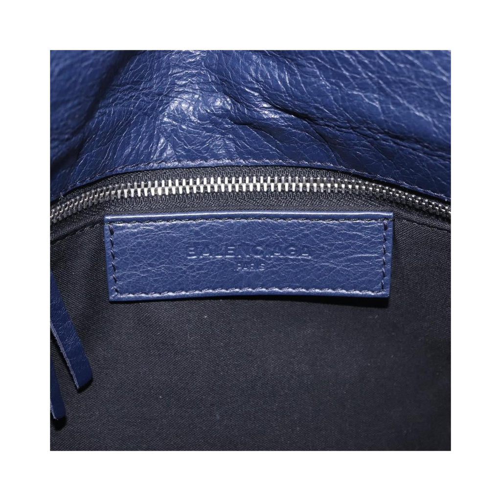 Pochette Balenciaga Classic Studs Envelope Strap Clutch Mini Cuir - Bleu Marine