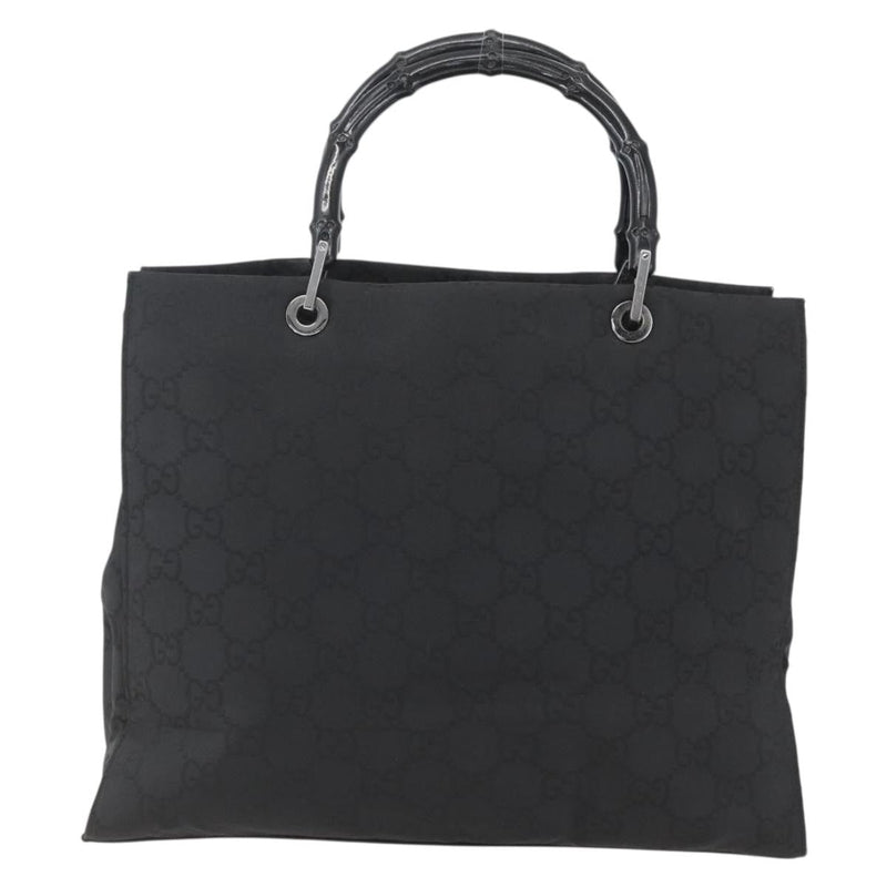 Gucci Vintage Bamboo Handle Tote GG Nylon Medium