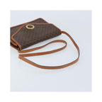 Sac Porté Épaule Celine Vintage Macadam Circle Logo Toile - Marron