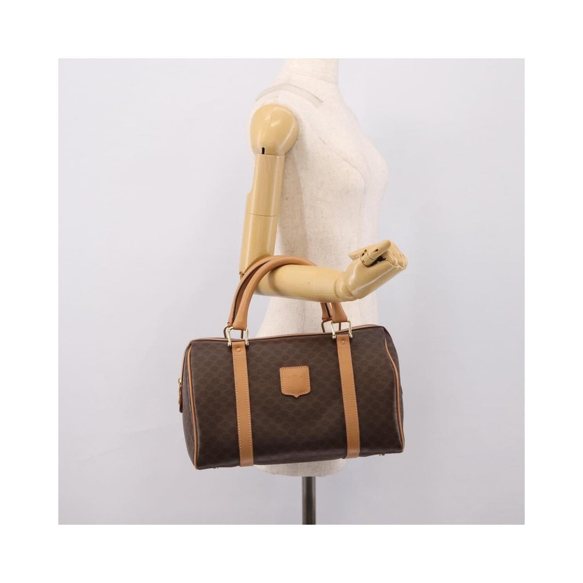 Sac À Main Celine Boston Small Pvc - Marron