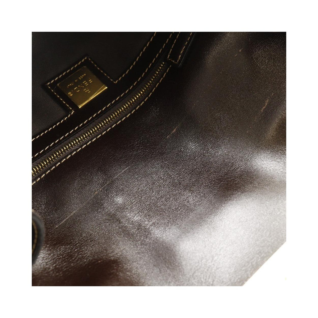 Sac Porté Épaule Fendi Zucchino Mamma Baguette Plastic - Marron