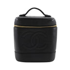 Sac À Main Chanel Vintage Timeless Cosmetic Case Tall Cuir - Noir