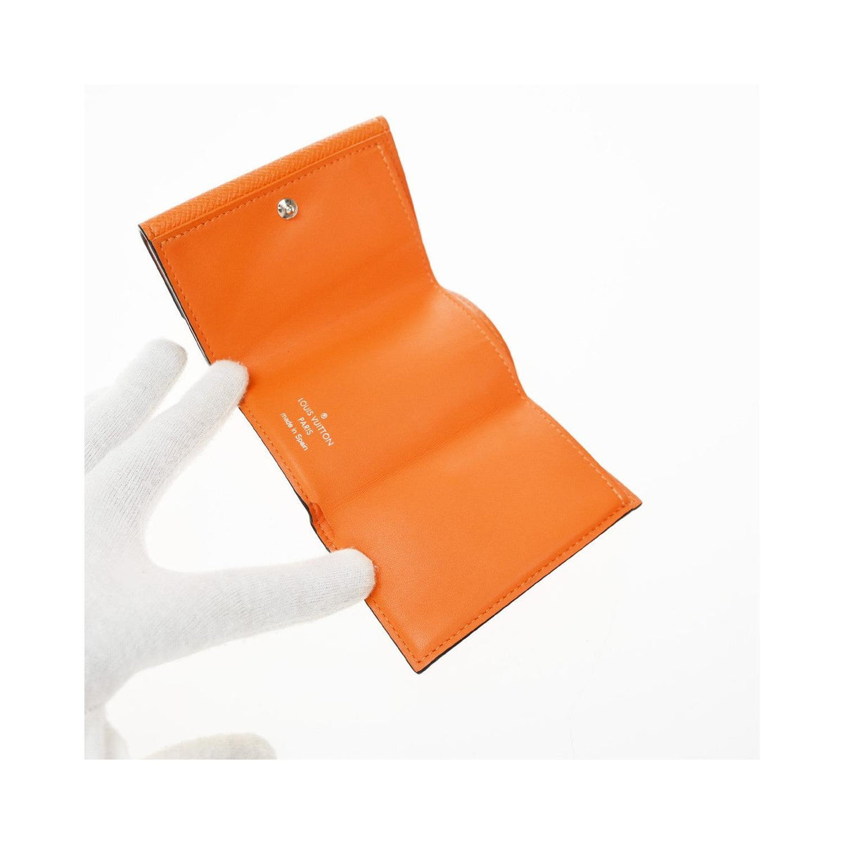 Portefeuille Louis Vuitton Discovery Compact Cuir - Orange