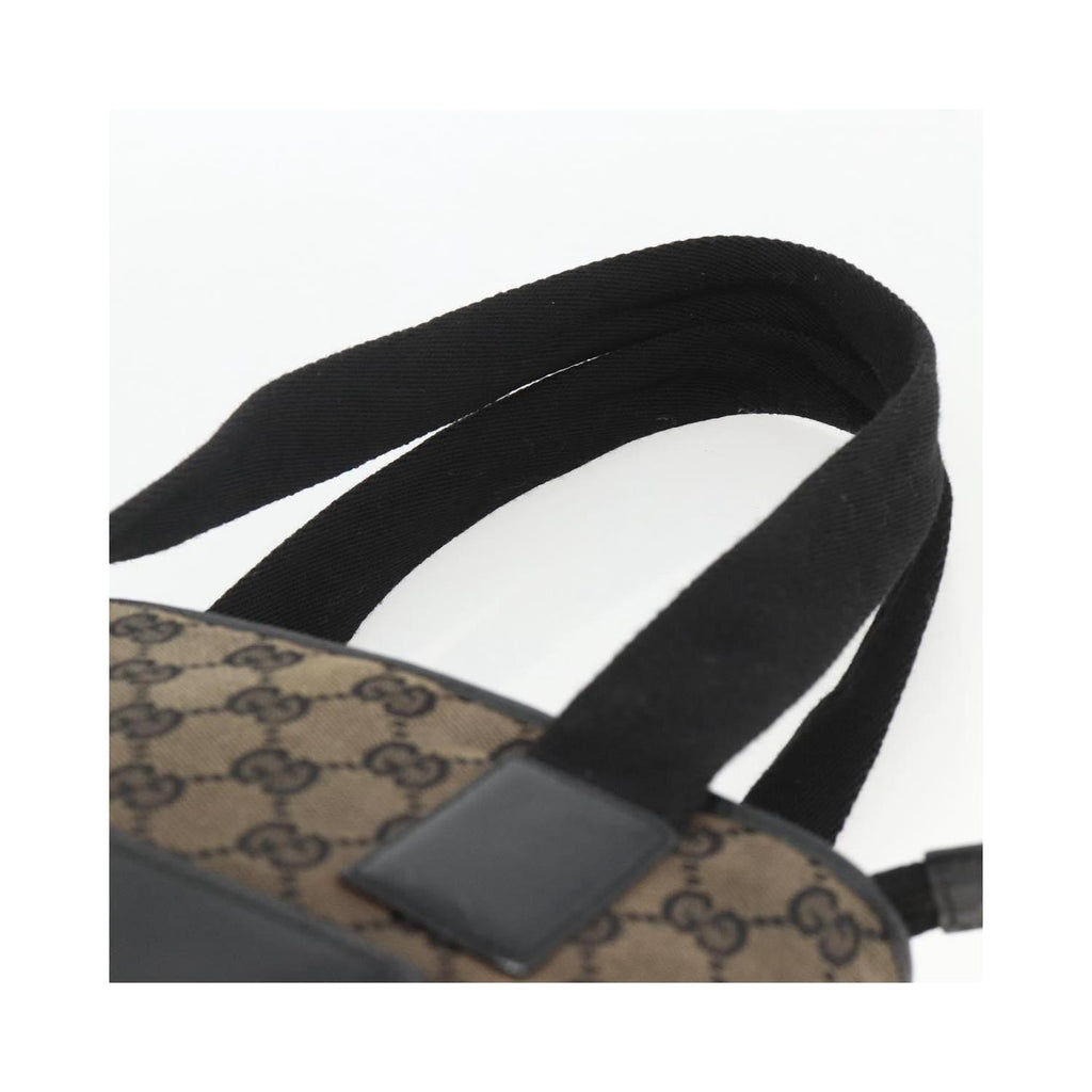 Cabas Gucci Vintage Front Pocket Tote Toile - Noir