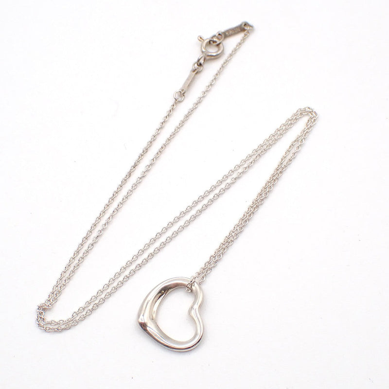 Tiffany & Co. Elsa Peretti Open Heart Pendant Necklace Sterling Silver 16mm