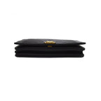 Sac Porté Épaule Chanel Boy Wallet On Chain Cuir - Noir