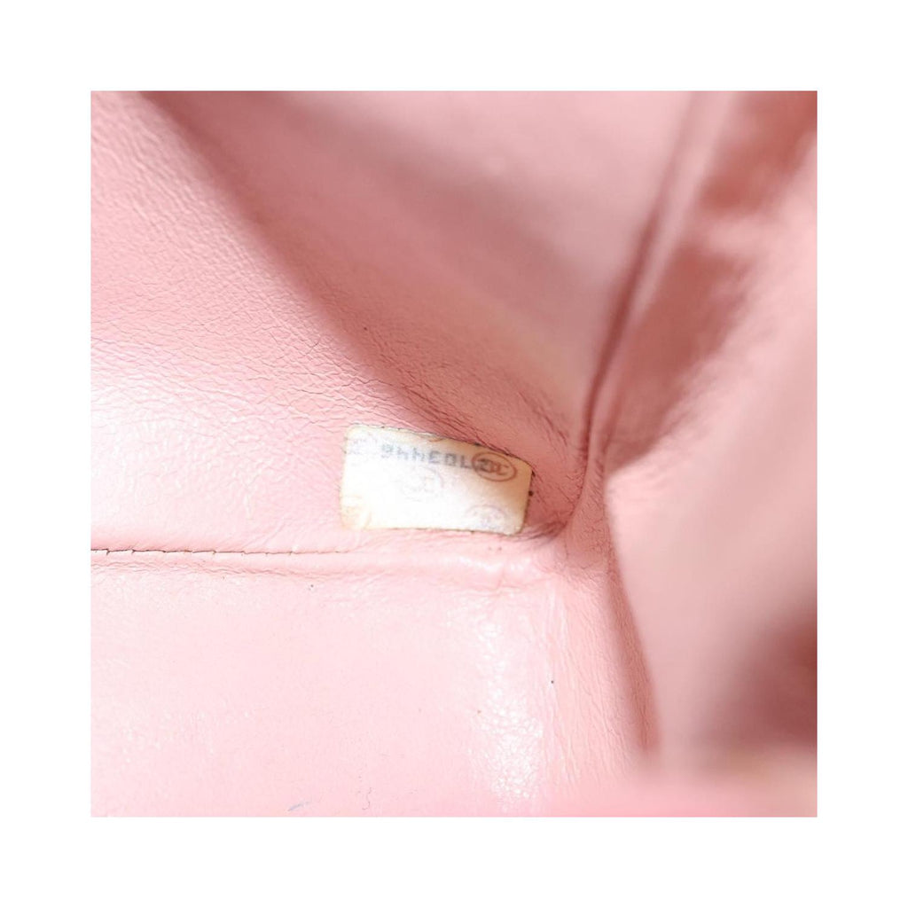 Sac Porté Épaule Chanel Vintage Diana Flap Small Toile - Rose