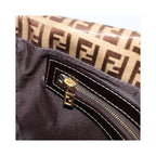 Borsa a spalla Fendi Mamma Baguette media in tela - Beige