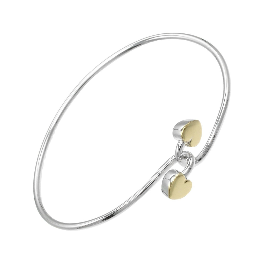 Bracelet Tiffany & Co. Double Heart Lock Bangle Bracelet Silver - Argent