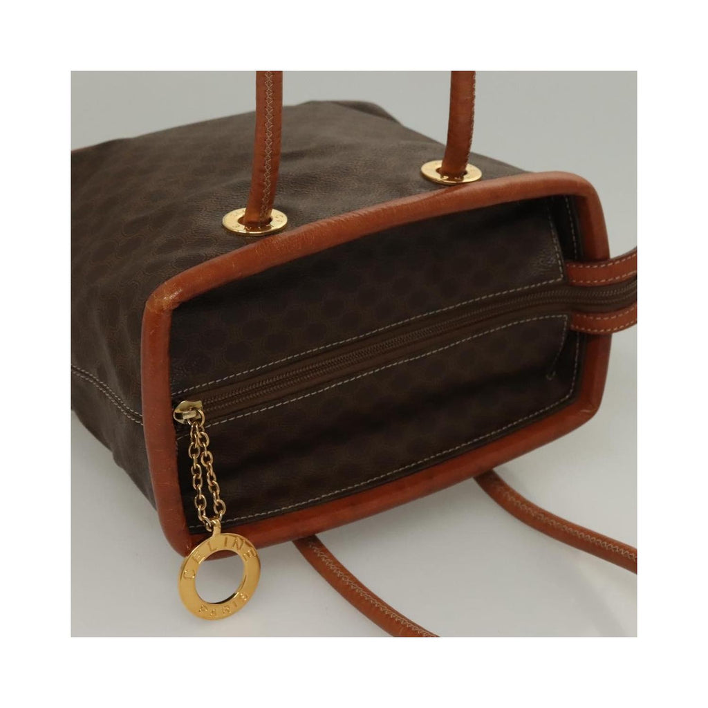 Sac À Main Celine Macadam Handbag Toile - Marron