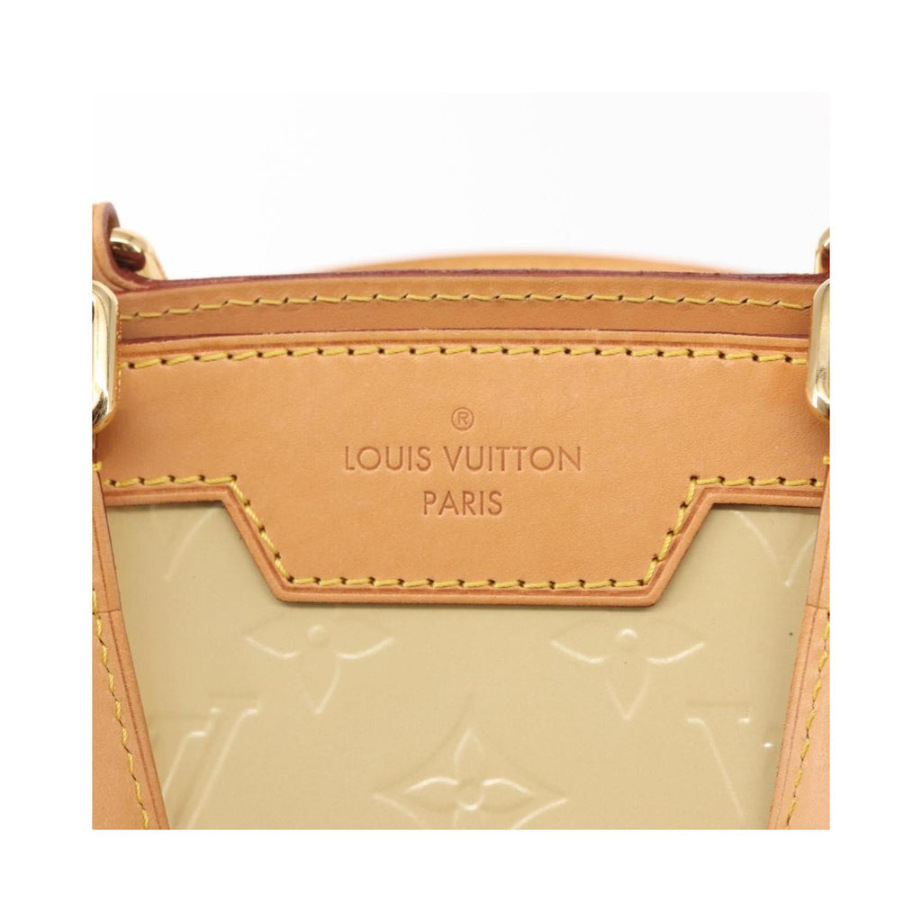 Sac Louis Vuitton Brea Handbag Mm Cuir Verni - Beige