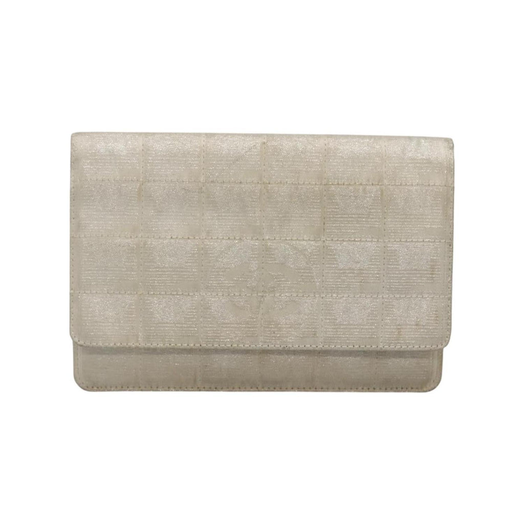 Sac Chanel Travel Line Wallet On Chain Nylon - Argent