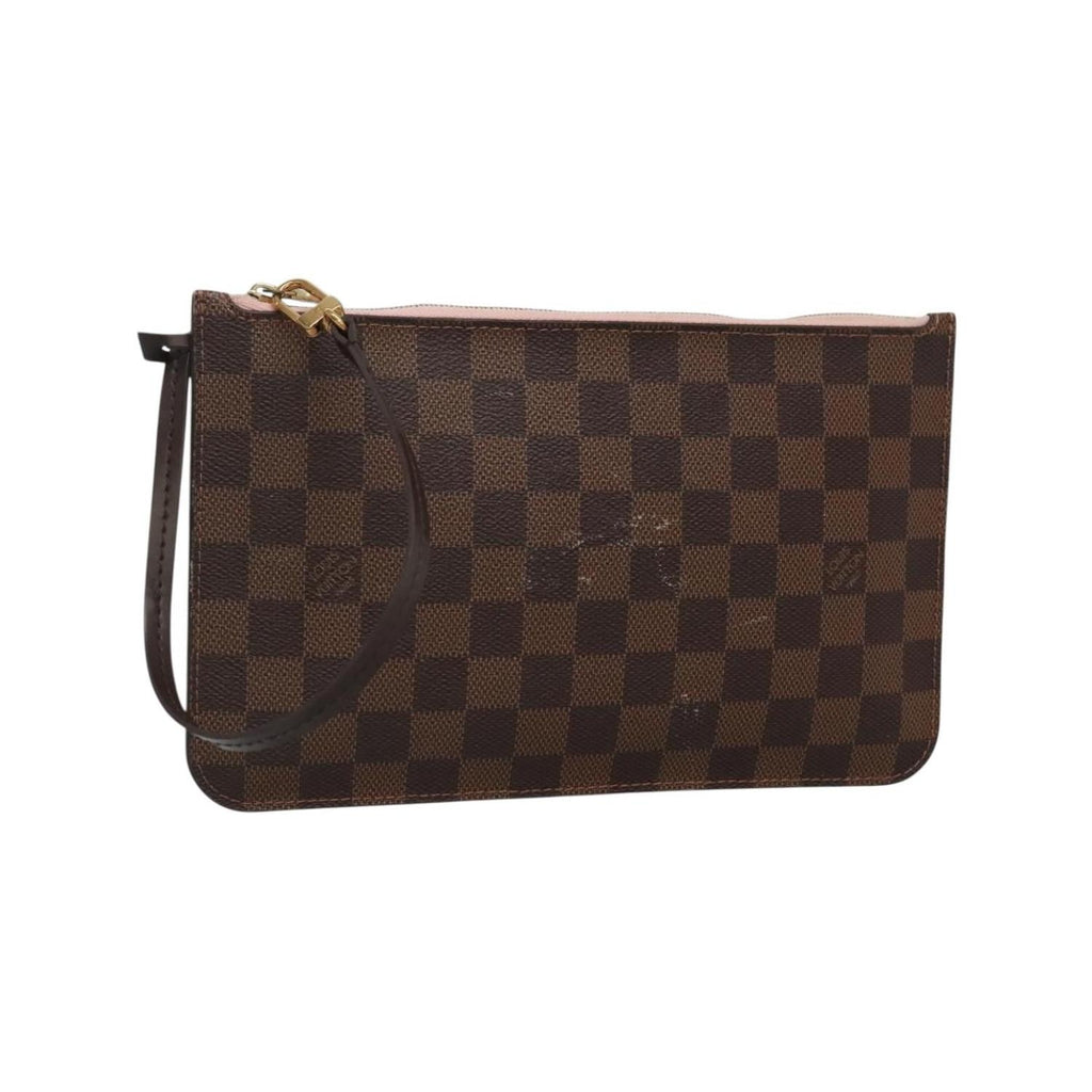 Bolso Louis Vuitton Neverfull Pochette MM de lona - marrón