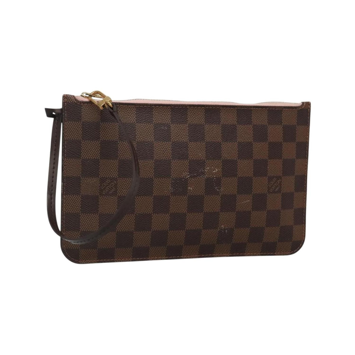Bolso Louis Vuitton Neverfull Pochette MM de lona - marrón