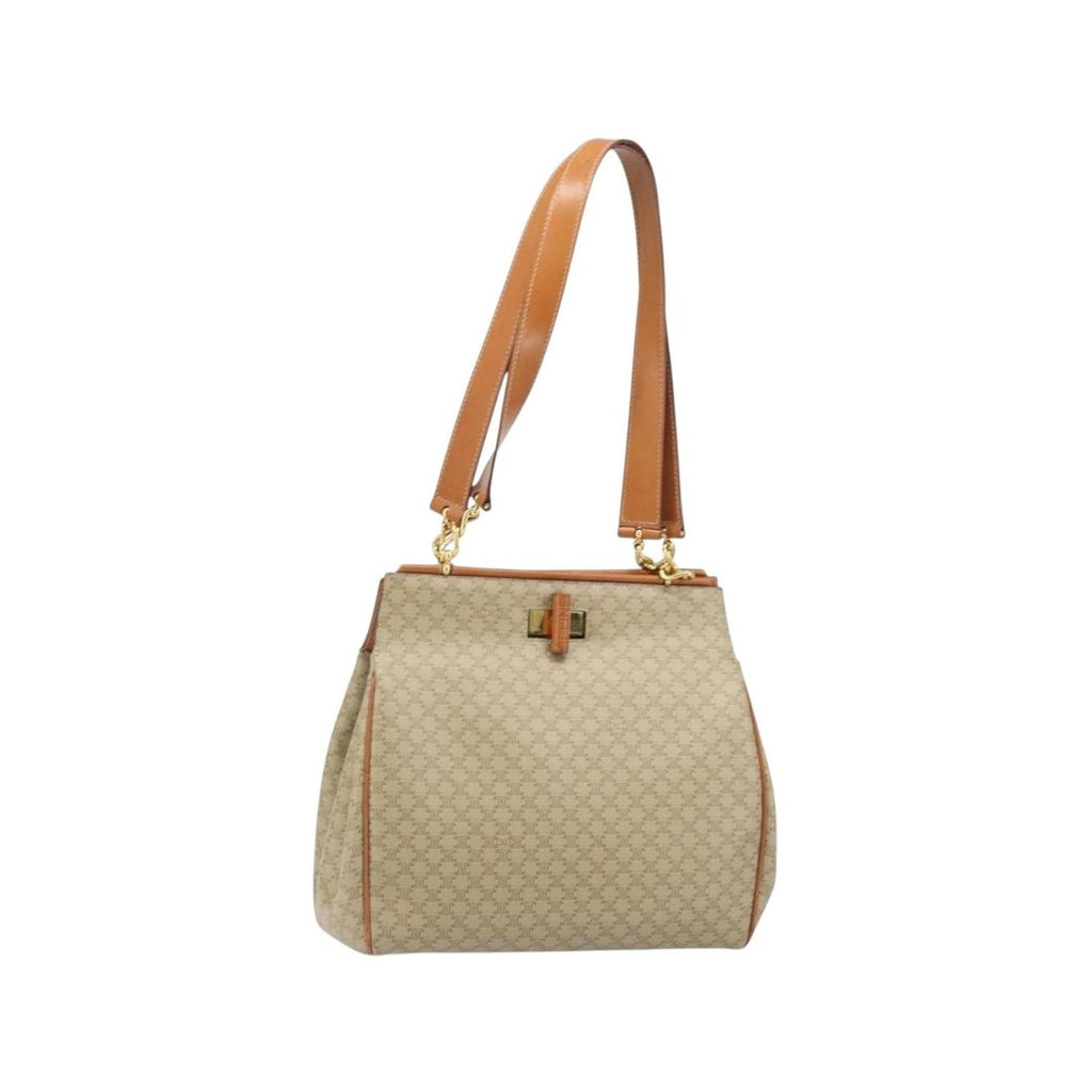 Cabas Celine Vintage Macadam Shopper Medium Toile - Beige