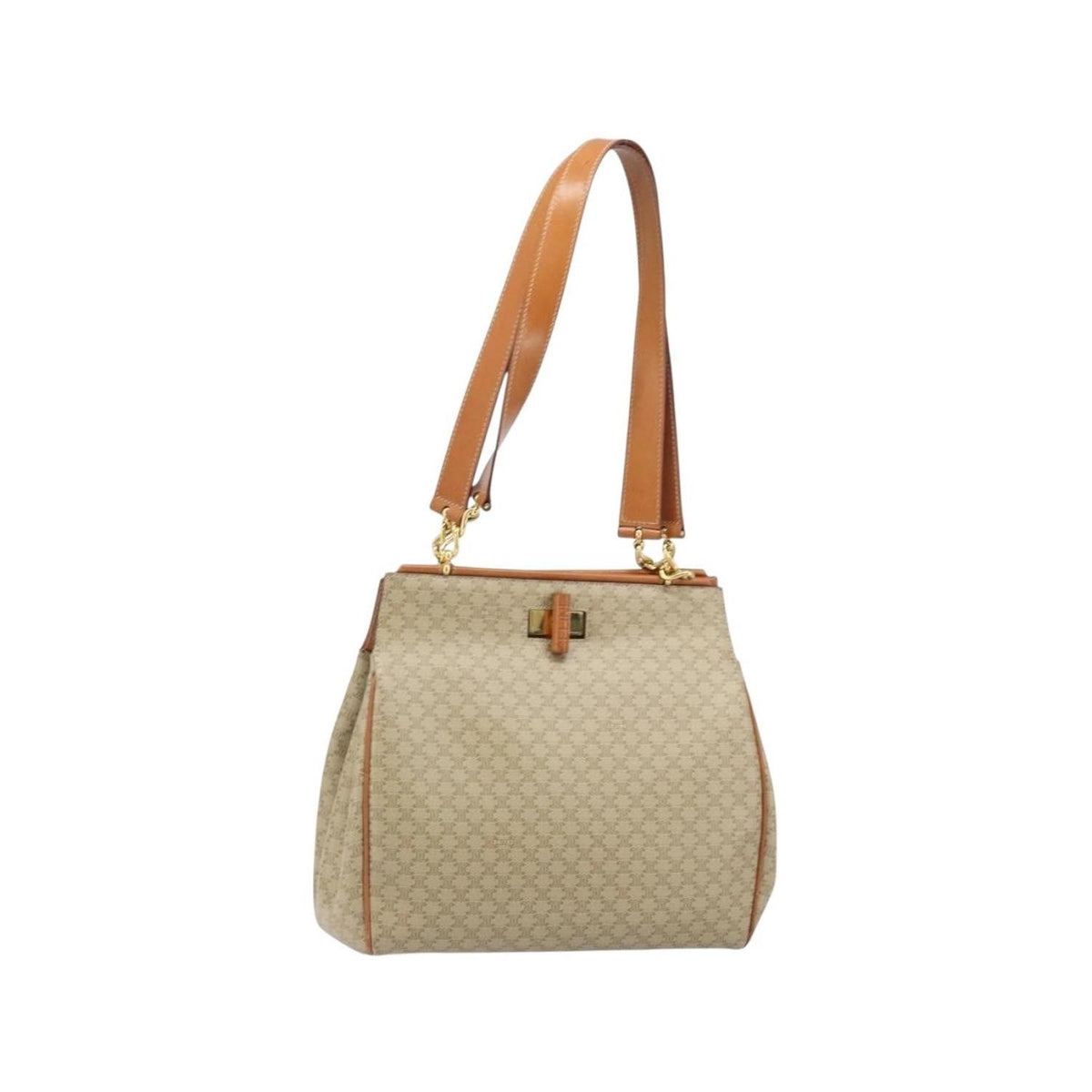Cabas Celine Vintage Macadam Shopper Medium Toile - Beige