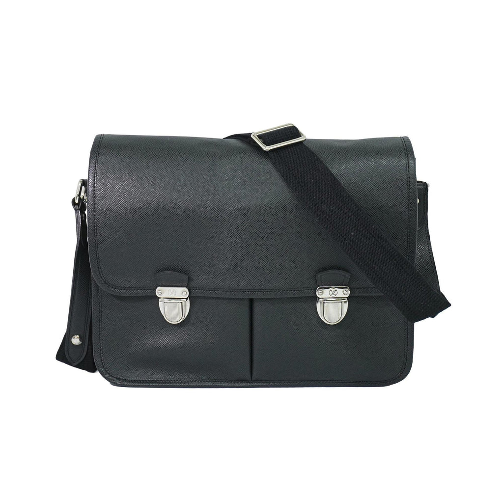 Sac Porté Épaule Louis Vuitton Alexei Messenger Cuir - Noir