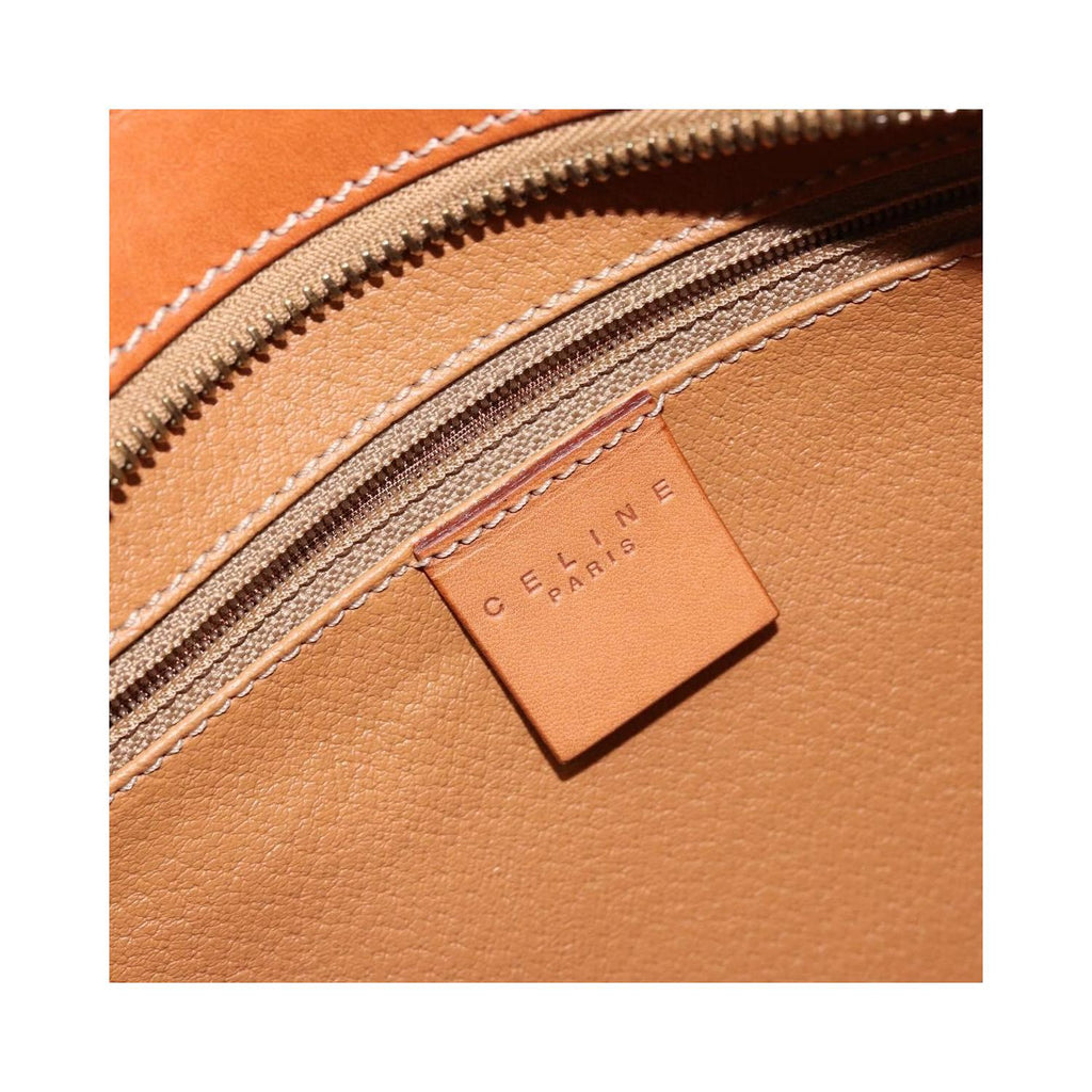 Cabas Celine Vintage Macadam Tote Bag Toile - Marron