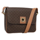 Celine Vintage Macadam Circle Logo Shoulder Bag Canvas and Leather Product Image