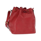 Sac Porté Épaule Louis Vuitton Petit Noe Medium Cuir - Rouge