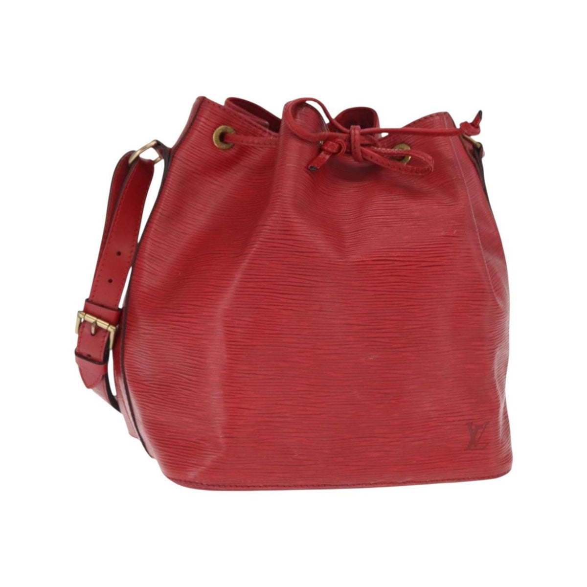 Sac Porté Épaule Louis Vuitton Petit Noe Medium Cuir - Rouge