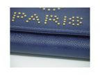 Portefeuille Chanel Deauville Flap Wallet Long Cuir - Bleu Marine