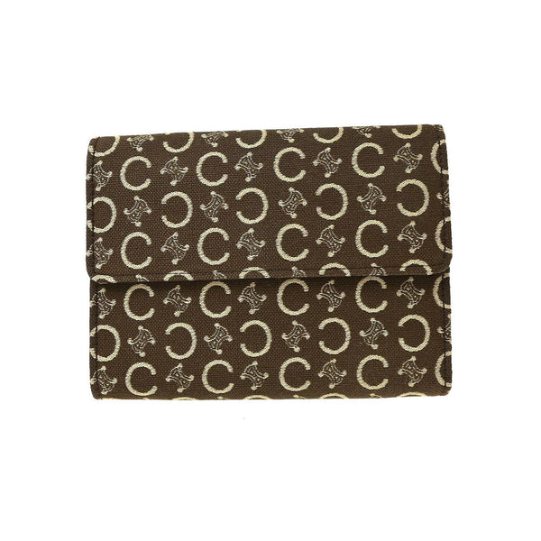 Celine - Trifold canvas wallet - Brown