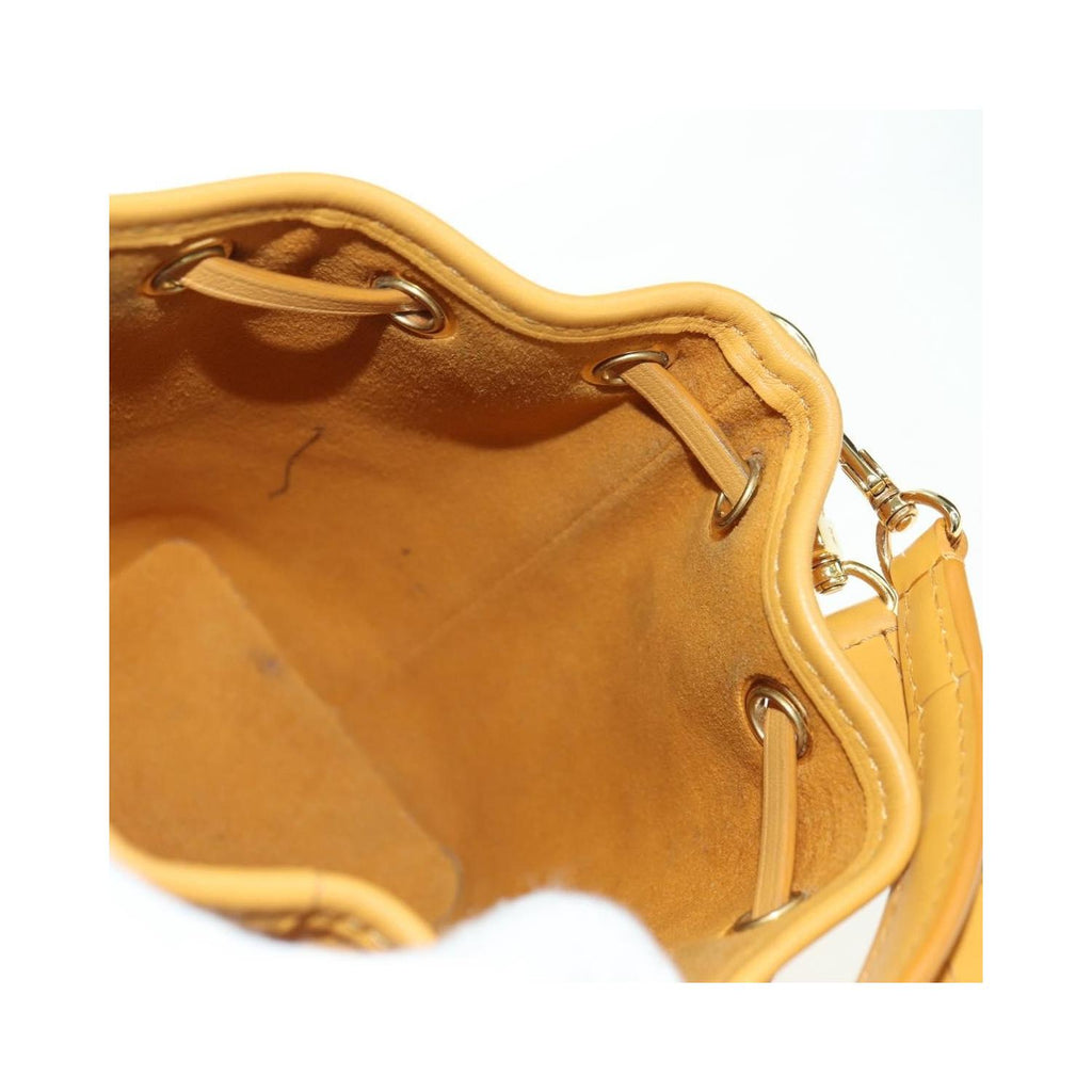 Sac Porté Épaule Louis Vuitton Noe Nm Nano Cuir - Jaune