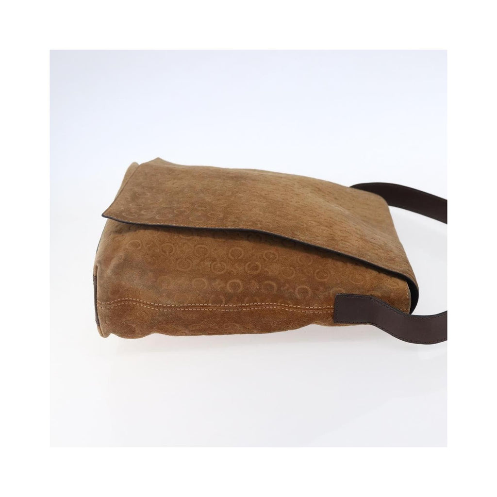 Sac Porté Épaule Celine C Macadam Shoulder Bag Daim - Beige