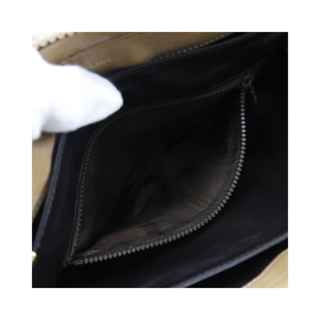 Sac Porté Épaule Celine Macadam Shoulder Bag Pvc - Beige