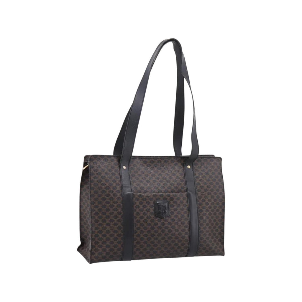 Cabas Celine Vintage Macadam Shopper Large Pvc - Noir