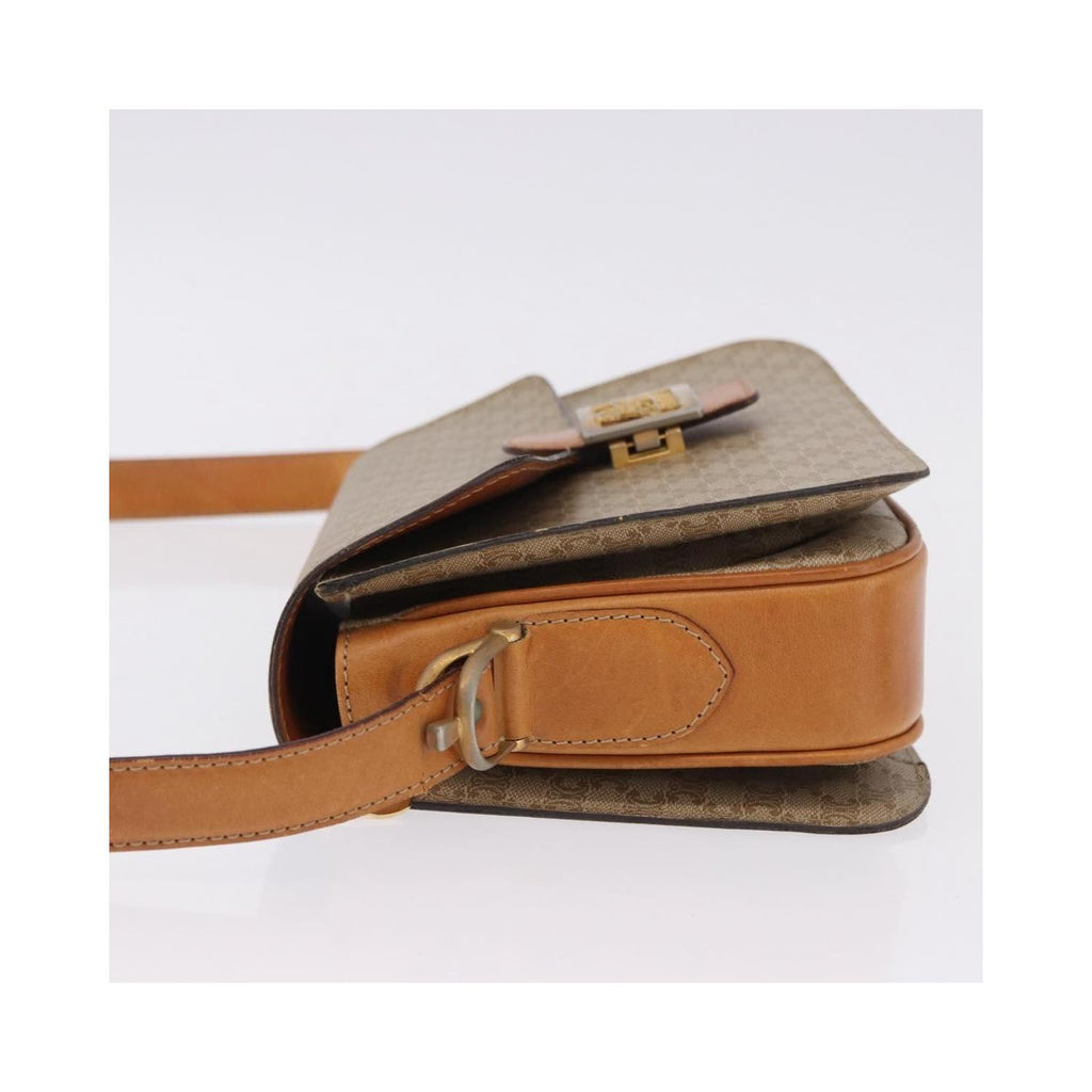 Sac Porté Épaule Celine Macadam Small Toile - Beige