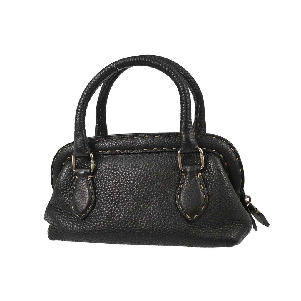 Fendi - Sac À Main Selleria Frame Doctor Mini Cuir - Noir