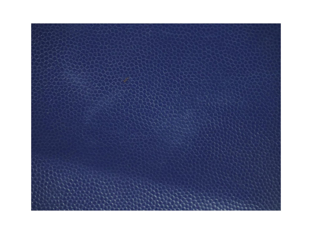 Portefeuille Chanel Deauville Flap Wallet Long Cuir - Bleu Marine