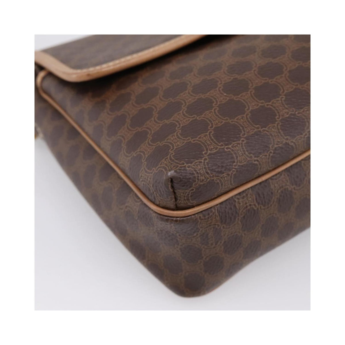 Sac Porté Épaule Celine Macadam Medium Toile - Marron