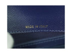 Portefeuille Chanel Deauville Flap Wallet Long Cuir - Bleu Marine