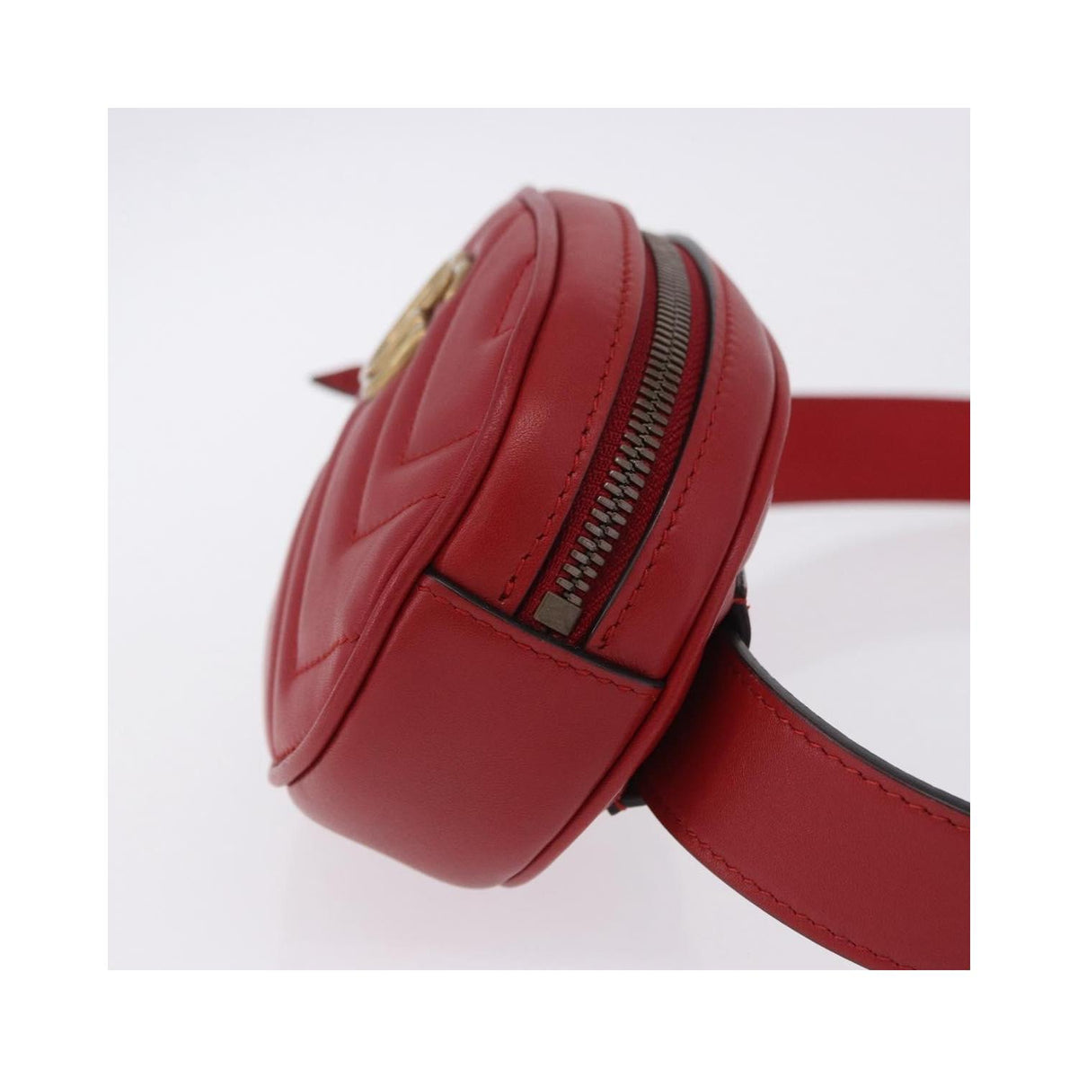 Sac À Main Gucci Gg Marmont Belt Cuir - Rouge