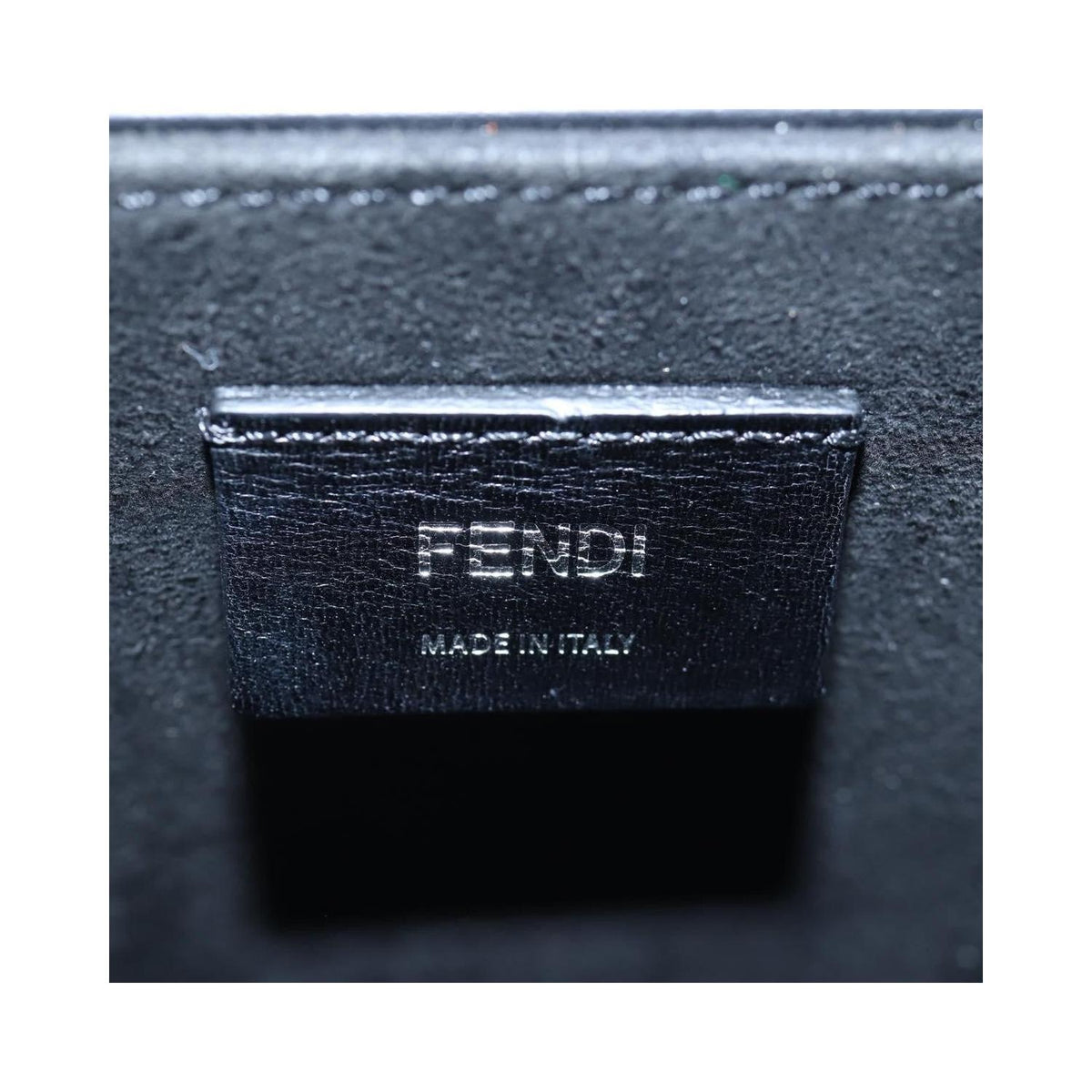 Sac Porté Épaule Fendi Logo Vertical Box Cuir - Noir