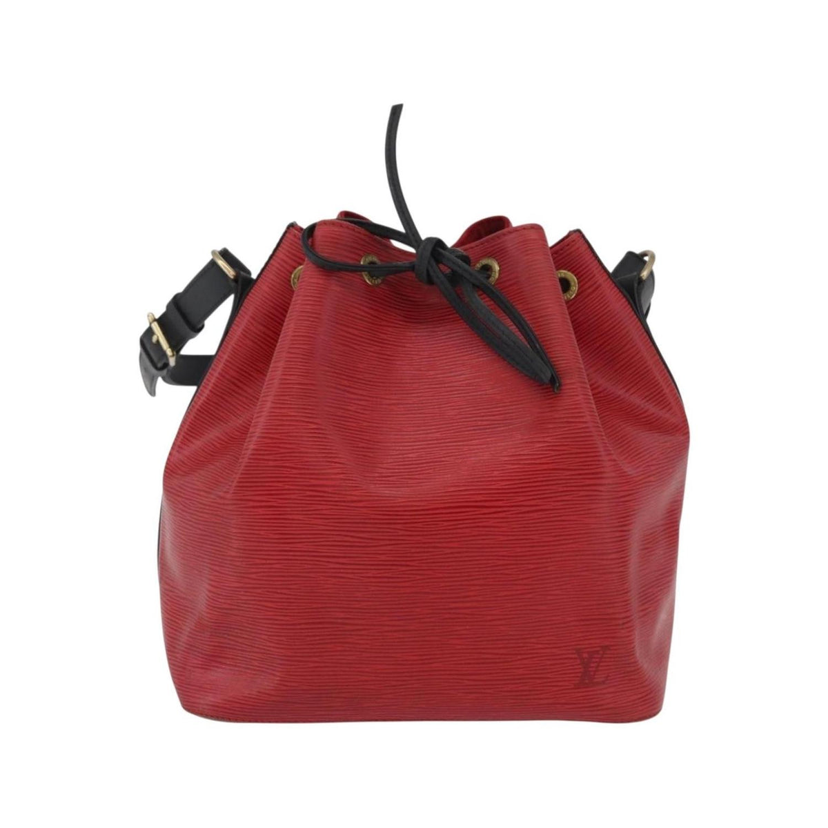 Sac Porté Épaule Louis Vuitton Bicolor Petit Noe Handbag Cuir - Rouge