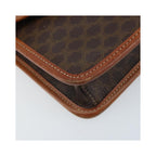 Sac Porté Épaule Celine Vintage Macadam Circle Logo Toile - Marron